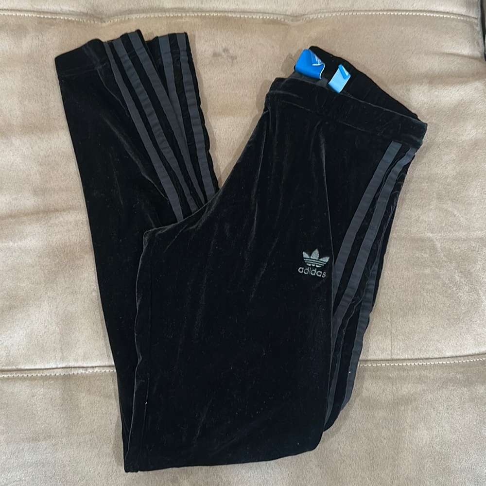 Black Velvet Adidas Leggings